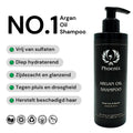 Phoenix Hair Products Argan Oil Shampoo 250 ml met voedende arganolie voor gehydrateerd, zacht en glanzend haar. Sulfaatvrij en geschikt voor droog, pluizig en beschadigd haar.