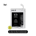 Stap 1: Open de Phoenix Hair Products Hair Styling Powder navulling om de Hair Styling Powder Applicator eenvoudig bij te vullen.