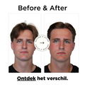 Before & after van Phoenix Hair Products Shaping Clay. Laat zien hoe de matte haarklei meer volume, textuur en een natuurlijke matte finish geeft.